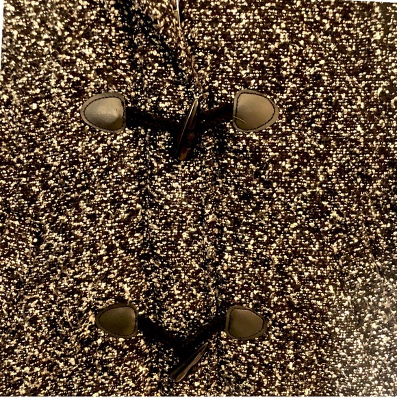 Mossimo Fleece Lined Collar Hood Vest Faux Fur Trim Black Gray Charcoal - Picture 7 of 13